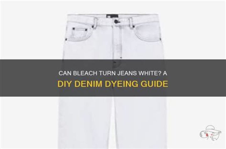 How long does it take for bleach to turn jeans white?