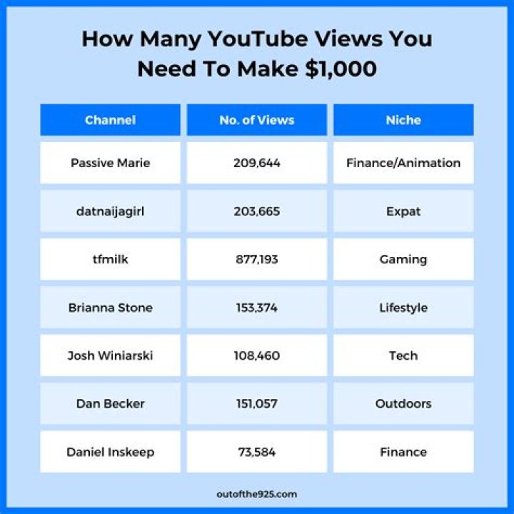 How much money does 1b views make?