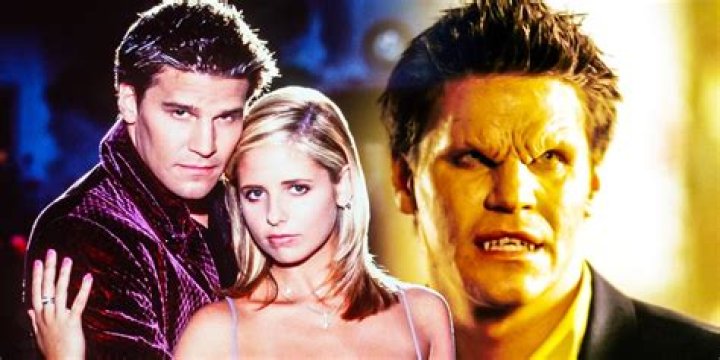 What happens to Angel at the end of Buffy?