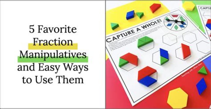 What manipulatives can be used to teach fractions?